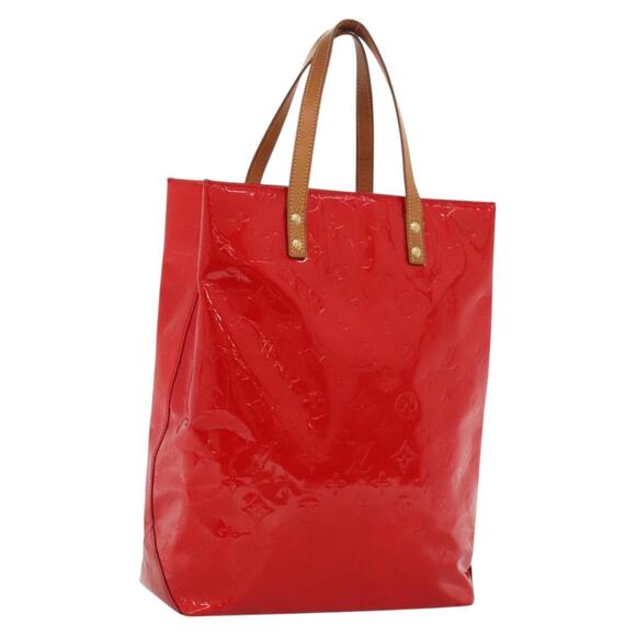 LOUIS VUITTON Monogram Vernis Reade MM Hand Bag Red Rouge M91086 - Picture 1 of 16